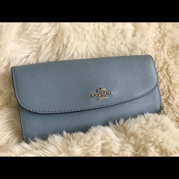 SOLD Coach Slim Envelope Wallet Blue - Picture 3 of 10